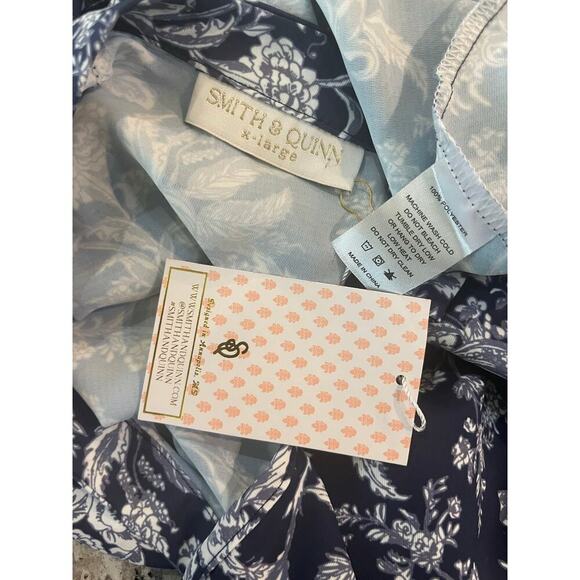 SMITH & QUINN DRESS THE L.A. BOUQUET NAVY BLUE SZ XL LONG SLEEVE SOPHISTICATED - Picture 11 of 16